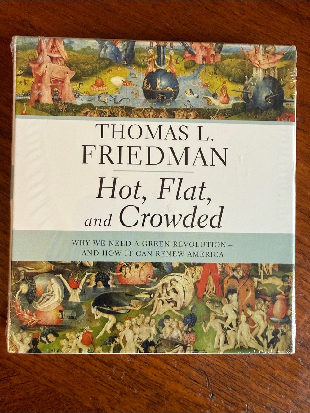 - Hot, Flat, and Crowded by Thomas Friedman, abridged audio book on 7 CDs